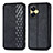 Leather Case Stands Flip Cover Holder S01D for Realme C55 Black