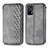 Leather Case Stands Flip Cover Holder S01D for Realme GT 5G Gray