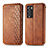 Leather Case Stands Flip Cover Holder S01D for Realme GT Master Explorer 5G Brown