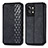 Leather Case Stands Flip Cover Holder S01D for Realme GT2 Pro 5G Black