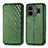 Leather Case Stands Flip Cover Holder S01D for Realme GT5 5G Green