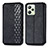 Leather Case Stands Flip Cover Holder S01D for Realme Narzo 50A Prime Black