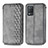 Leather Case Stands Flip Cover Holder S01D for Realme Q3i 5G Gray