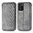 Leather Case Stands Flip Cover Holder S01D for Realme Q3t 5G Gray