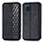 Leather Case Stands Flip Cover Holder S01D for Realme V11s 5G Black