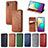 Leather Case Stands Flip Cover Holder S01D for Samsung Galaxy A02