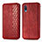 Leather Case Stands Flip Cover Holder S01D for Samsung Galaxy A02 Red