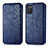 Leather Case Stands Flip Cover Holder S01D for Samsung Galaxy A02s Blue