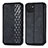 Leather Case Stands Flip Cover Holder S01D for Samsung Galaxy A03 Black