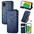 Leather Case Stands Flip Cover Holder S01D for Samsung Galaxy A03 Core