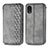 Leather Case Stands Flip Cover Holder S01D for Samsung Galaxy A03 Core Gray