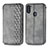 Leather Case Stands Flip Cover Holder S01D for Samsung Galaxy A11 Gray