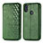 Leather Case Stands Flip Cover Holder S01D for Samsung Galaxy A11 Green