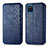 Leather Case Stands Flip Cover Holder S01D for Samsung Galaxy A12 5G Blue