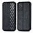 Leather Case Stands Flip Cover Holder S01D for Samsung Galaxy A15 4G Black