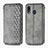 Leather Case Stands Flip Cover Holder S01D for Samsung Galaxy A20 Gray