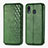 Leather Case Stands Flip Cover Holder S01D for Samsung Galaxy A20 Green