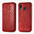 Leather Case Stands Flip Cover Holder S01D for Samsung Galaxy A20 Red