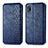 Leather Case Stands Flip Cover Holder S01D for Samsung Galaxy A20 SC-02M SCV46 Blue