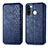 Leather Case Stands Flip Cover Holder S01D for Samsung Galaxy A21 European Blue