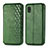 Leather Case Stands Flip Cover Holder S01D for Samsung Galaxy A21 SC-42A Green