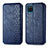 Leather Case Stands Flip Cover Holder S01D for Samsung Galaxy A22 4G Blue