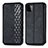 Leather Case Stands Flip Cover Holder S01D for Samsung Galaxy A22 5G Black