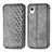 Leather Case Stands Flip Cover Holder S01D for Samsung Galaxy A22 5G SC-56B Gray