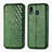 Leather Case Stands Flip Cover Holder S01D for Samsung Galaxy A30 Green