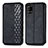 Leather Case Stands Flip Cover Holder S01D for Samsung Galaxy A31 Black