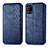 Leather Case Stands Flip Cover Holder S01D for Samsung Galaxy A31 Blue