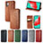 Leather Case Stands Flip Cover Holder S01D for Samsung Galaxy A32 5G