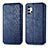 Leather Case Stands Flip Cover Holder S01D for Samsung Galaxy A32 5G Blue