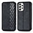 Leather Case Stands Flip Cover Holder S01D for Samsung Galaxy A33 5G Black