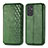 Leather Case Stands Flip Cover Holder S01D for Samsung Galaxy A35 5G Green