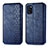 Leather Case Stands Flip Cover Holder S01D for Samsung Galaxy A41 Blue