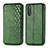 Leather Case Stands Flip Cover Holder S01D for Samsung Galaxy A41 SC-41A Green