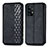 Leather Case Stands Flip Cover Holder S01D for Samsung Galaxy A52 4G Black