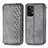 Leather Case Stands Flip Cover Holder S01D for Samsung Galaxy A52 4G Gray