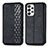 Leather Case Stands Flip Cover Holder S01D for Samsung Galaxy A53 5G Black