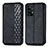Leather Case Stands Flip Cover Holder S01D for Samsung Galaxy A72 4G Black