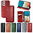 Leather Case Stands Flip Cover Holder S01D for Samsung Galaxy A73 5G