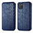 Leather Case Stands Flip Cover Holder S01D for Samsung Galaxy A81 Blue