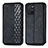 Leather Case Stands Flip Cover Holder S01D for Samsung Galaxy A91 Black