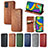 Leather Case Stands Flip Cover Holder S01D for Samsung Galaxy F52 5G