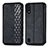 Leather Case Stands Flip Cover Holder S01D for Samsung Galaxy M01 Black