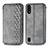 Leather Case Stands Flip Cover Holder S01D for Samsung Galaxy M01 Gray