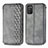 Leather Case Stands Flip Cover Holder S01D for Samsung Galaxy M02s Gray