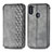Leather Case Stands Flip Cover Holder S01D for Samsung Galaxy M11 Gray