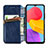 Leather Case Stands Flip Cover Holder S01D for Samsung Galaxy M13 4G